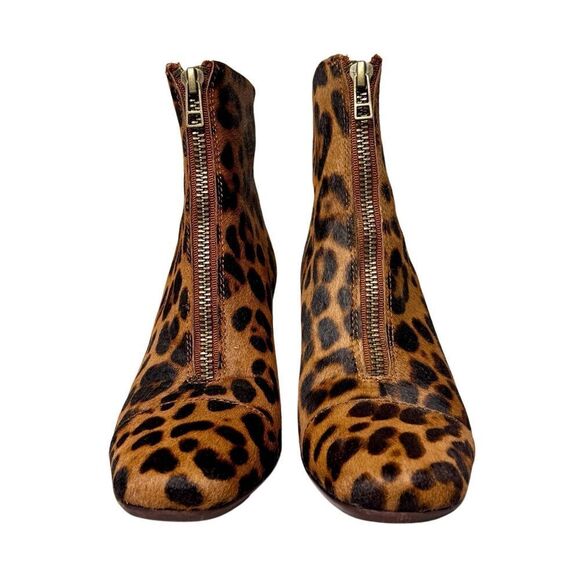 Madewell the amalia zip boots in leopard calf hair print size 5 - Picture 6 of 14